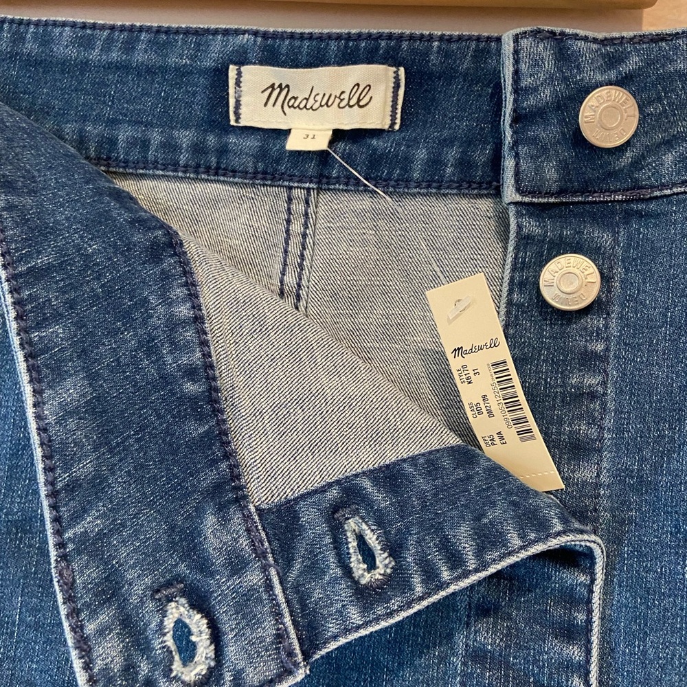 MADEWELL Button-up Denim Midi - NWT!